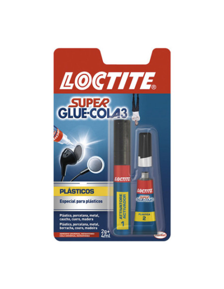 LOCTITE SUPERGLUE-3 PLÁSTICOS DIFÍCILES BL 4 ML + 2 GR LOCTITE 2642430