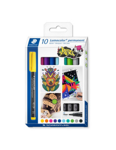 ESTUCHE 10 UDS LUMOCOLOR PERMANENT 317 STAEDTLER 317 C10