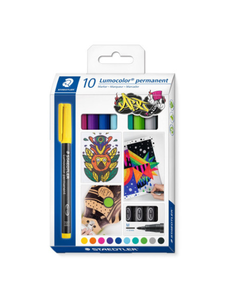 ESTUCHE 10 UDS LUMOCOLOR PERMANENT 317 STAEDTLER 317 C10