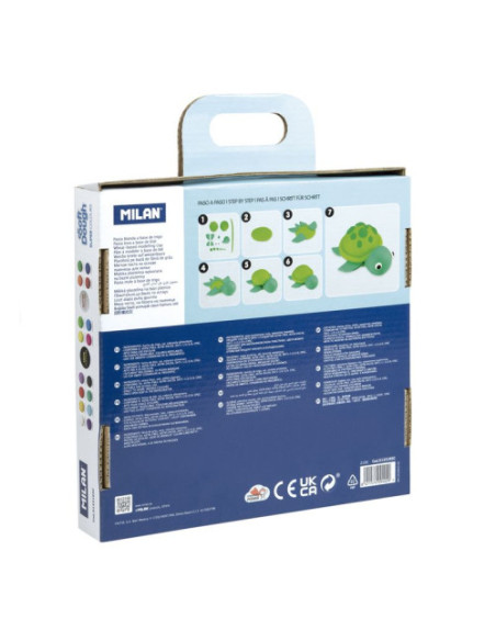 MALETÍN 16 BOTES PASTA BLANDA SOFT DOUGH DE 30GR COLORES SURTIDOS (INCLUYE NEÓN Y GLITTER) MILAN 913316SC