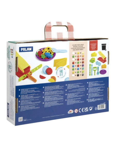 MALETÍN 8 BOTES PASTA BLANDA SOFT DOUGH DE 59GR + HERRAMIENTAS "HORA DE COCINA" MILAN 913308CT
