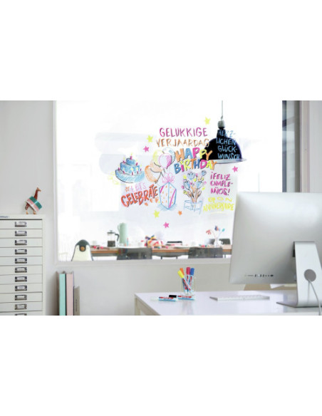 MARCADOR DE PUNTA REDONDA PARA CRISTAL GROSOR DE TRAZO: 1,5 - 3 MM COLOR: 01. NEGRO EDDING 95-01