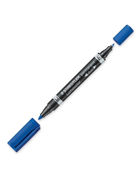 MARCADOR DUO LUMOCOLOR PERMANENTE PUNTAS 0