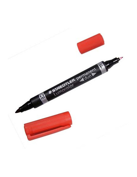 MARCADOR DUO LUMOCOLOR PERMANENTE PUNTAS 0