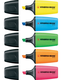 MARCADOR FLUORESCENTE BOSS MINI TRAZO 2/5MM. AMARILLO STABILO 07/24