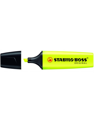 MARCADOR FLUORESCENTE BOSS ORIGINAL TRAZO 2/5MM. AMARILLO STABILO 70/24