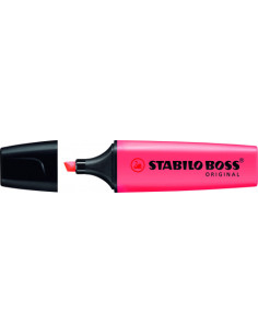 MARCADOR FLUORESCENTE BOSS ORIGINAL TRAZO 2/5MM. ROJO STABILO 70/40