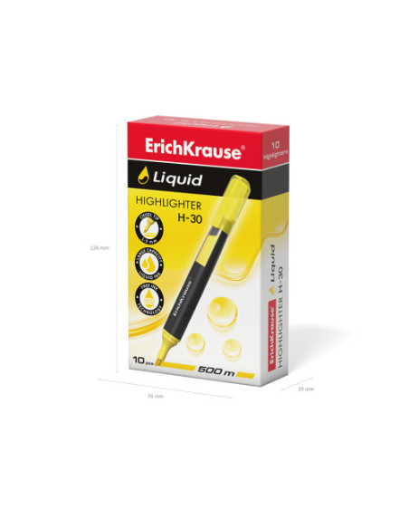 MARCADOR FLUORESCENTE LIQUID H-30 AMARILLO ERICHKRAUSE  47973