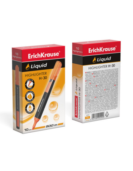 MARCADOR FLUORESCENTE LIQUID H-30 NARANJA ERICHKRAUSE  47976