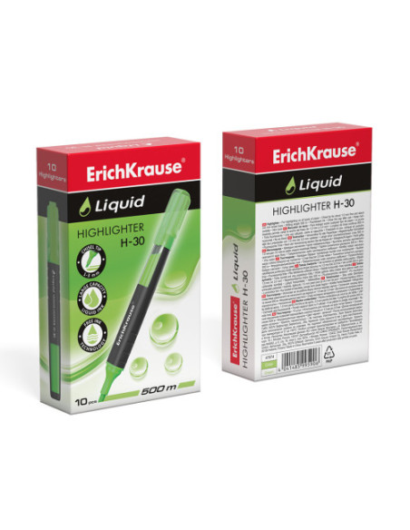 MARCADOR FLUORESCENTE LIQUID H-30 VERDE ERICHKRAUSE  47974