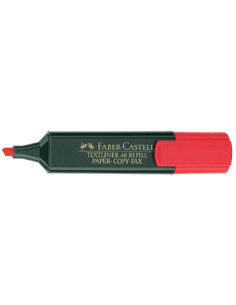 MARCADOR FLUOR TEXTLINER ROJO FABER CASTELL 154821