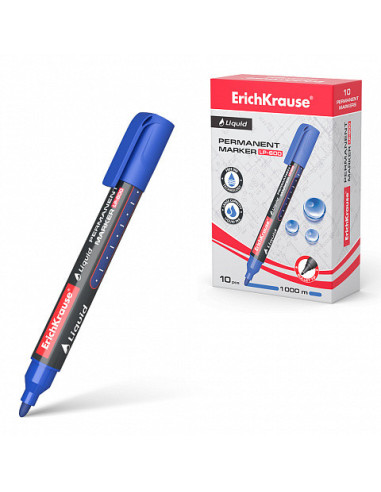 MARCADOR PERMANENTE CON TINTA LÍQUIDA LP-600 COLOR AZUL ERICH KRAUSE 48770