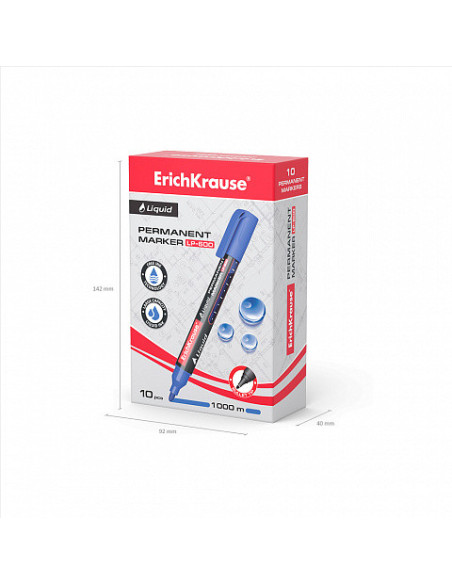 MARCADOR PERMANENTE CON TINTA LÍQUIDA LP-600 COLOR AZUL ERICH KRAUSE 48770