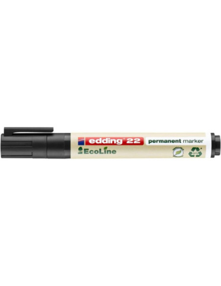 MARCADOR PERMANENTE EDDING ECOLINE 22 COLOR NEGRO EDDING 22-001