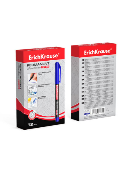 MARCADOR PERMANENTE FP-50 AZUL ERICH KRAUSE 37069