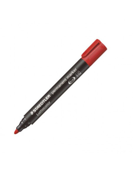 MARCADOR PERMANENTE LUMOCOLOR 352 TRAZO 2MM. ROJO STAEDTLER 352-2