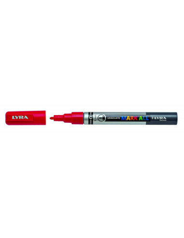 MARCADOR PERMANENTE MARK ALL ROJO 1 MM LYRA GROOVE L6810018