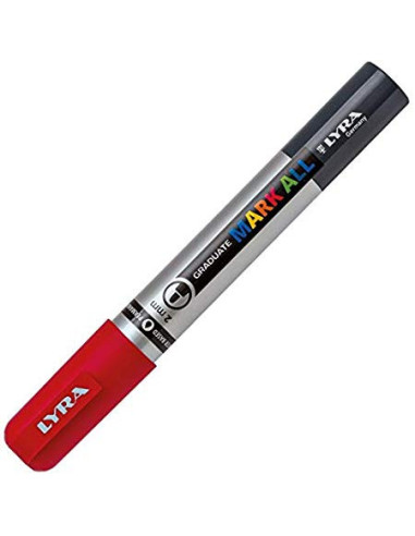 MARCADOR PERMANENTE MARK ALL ROJO 2 MM LYRA GROOVE L6820018