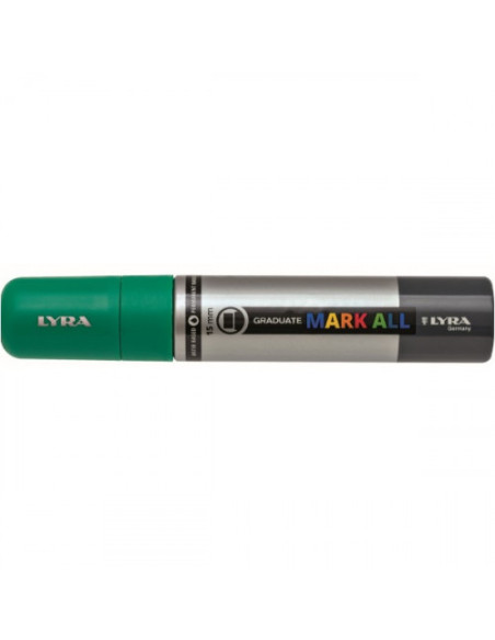 MARCADOR PERMANENTE MARK ALL VERDE ESMERALDA 15 MM LYRA GROOVE L6840063