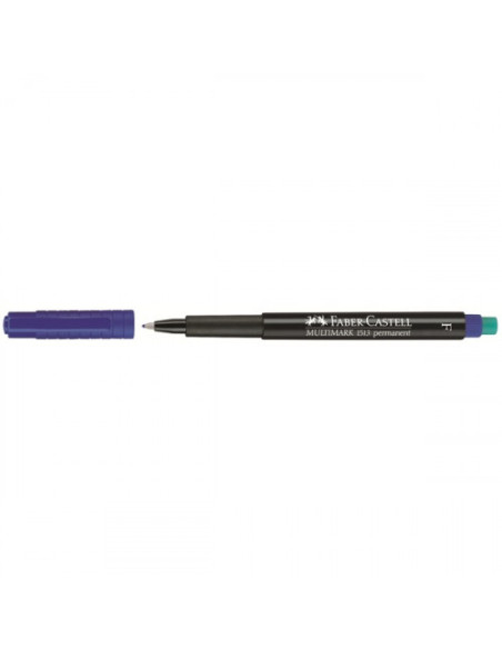 MARCADOR PERMANENTE MULTIMARK PUNTA FINA AZUL FABER CASTELL 151351