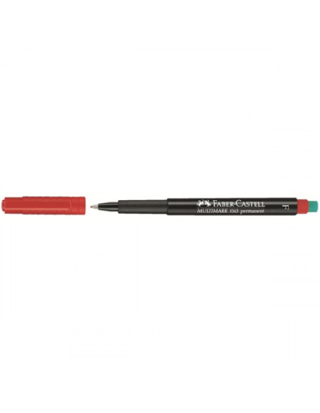 MARCADOR PERMANENTE MULTIMARK PUNTA FINA ROJO FABER CASTELL 151321