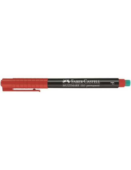 MARCADOR PERMANENTE MULTIMARK PUNTA FINA ROJO FABER CASTELL 151321
