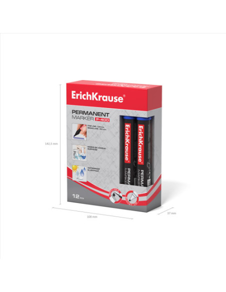 MARCADOR PERMANENTE P-400, COLOR: AZUL ERICH KRAUSE 30987