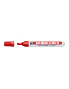 MARCADOR PERMANENTE PUNTA BISELADA 1-5MM 3300 ROJO EDDING 3300-02