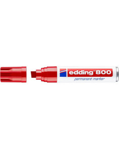 MARCADOR PERMANENTE PUNTA BISELADA 4-12MM 800 ROJO EDDING 800-02