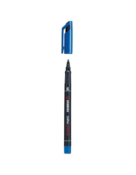 MARCADOR PERMANENTE PUNTA MEDIA OHPEN UNIVERSAL 1MM. AZUL STABILO 843/41