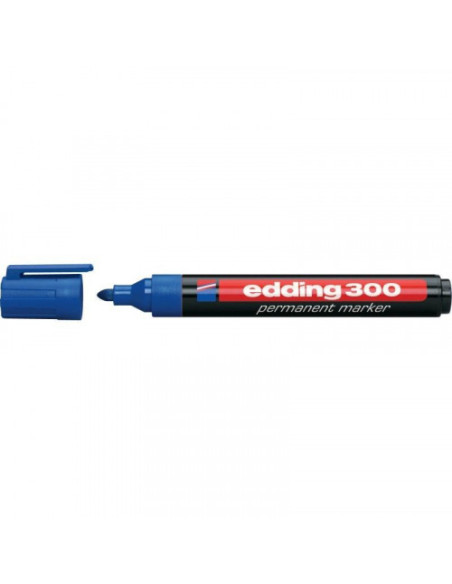 MARCADOR PERMANENTE PUNTA REDONDA 1.5-3MM 300 AZUL EDDING 300-03