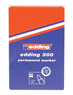 MARCADOR PERMANENTE PUNTA REDONDA 1.5-3MM 300 NEGRO EDDING 300-01 2