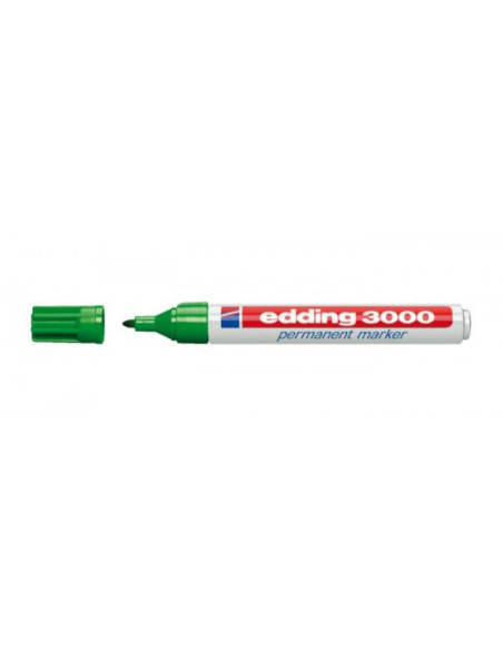 MARCADOR PERMANENTE PUNTA REDONDA 1.5-3MM 3000 VERDE EDDING 3000-04