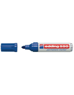 MARCADOR PERMANENTE PUNTA REDONDA 3-4MM 550 AZUL EDDING 550-03