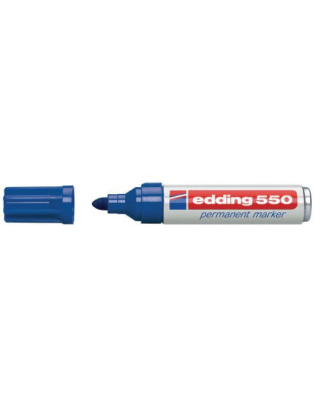 MARCADOR PERMANENTE PUNTA REDONDA 3-4MM 550 AZUL EDDING 550-03