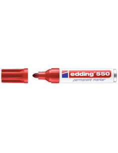 MARCADOR PERMANENTE PUNTA REDONDA 3-4MM 550 ROJO EDDING 550-02