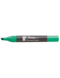 MARCADOR PERMANENTE W10 PUNTA BISELADA VERDE SHARPIE S0192715