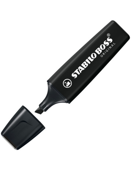 MARCADOR STABILO BOSS ORIGINAL NATURECOLORS - NEGRO STABILO 70/46