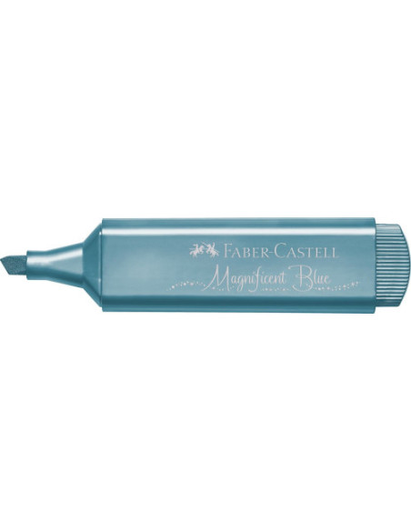 MARCADOR TEXTLINER "METÁLICO" COLOR: AZUL FABER CASTELL 154647