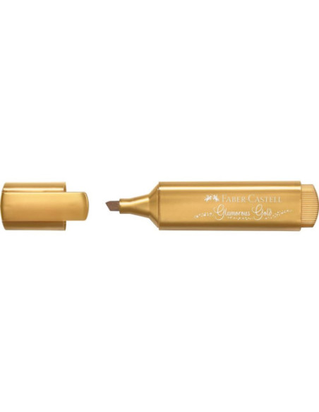 MARCADOR TEXTLINER "METÁLICO". COLOR: ORO. FABER CASTELL 154650