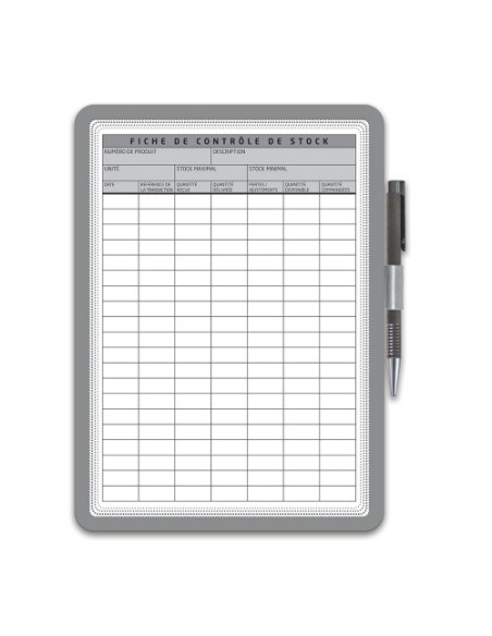 MARCO PORTA NOTAS ADHESIVO MAGNETO A4 CON CIERRE MAGNÉTICO PLATA TARIFOLD 194110