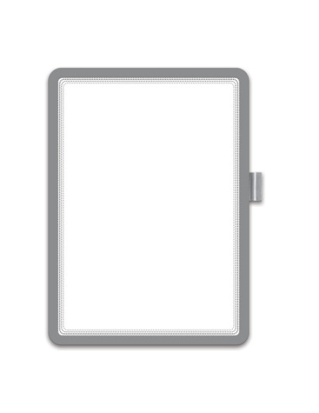 MARCO PORTA NOTAS ADHESIVO MAGNETO A4 CON CIERRE MAGNÉTICO PLATA TARIFOLD 194110