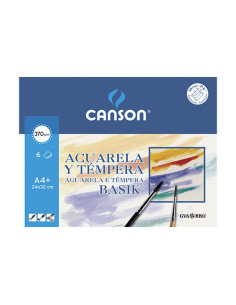MINIPACK 6 HOJAS ACUARELA 370G 24X32 GUARRO CANSON C200406347