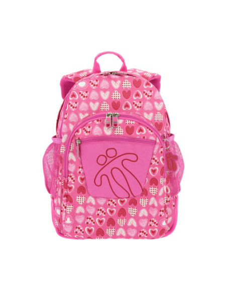 MOCHILA CRAYOLES REFUERZO CAUCHO+BOLSILLOS ROSA/CORAZONES TOTTO MA04ECO029-1710N-1I3