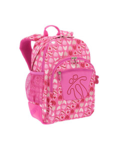 MOCHILA CRAYOLES REFUERZO CAUCHO+BOLSILLOS ROSA/CORAZONES TOTTO MA04ECO029-1710N-1I3 2