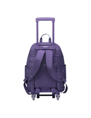 MOCHILA ESCOLAR CON RUEDAS COLOR MORADO - TRIK...