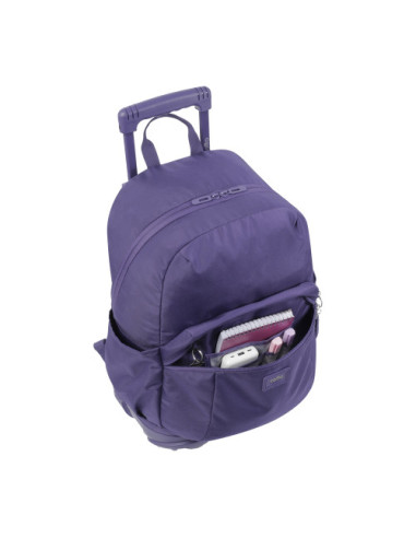 MOCHILA ESCOLAR CON RUEDAS COLOR MORADO - TRIK...
