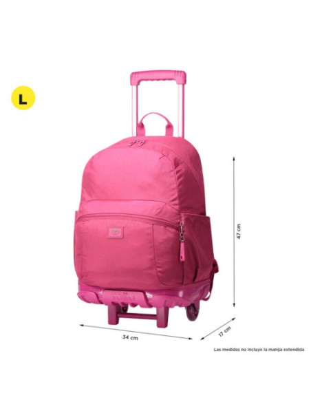 MOCHILA ESCOLAR CON RUEDAS COLOR ROSA - TRIK TOTTO MA03TKI003-23100-M89