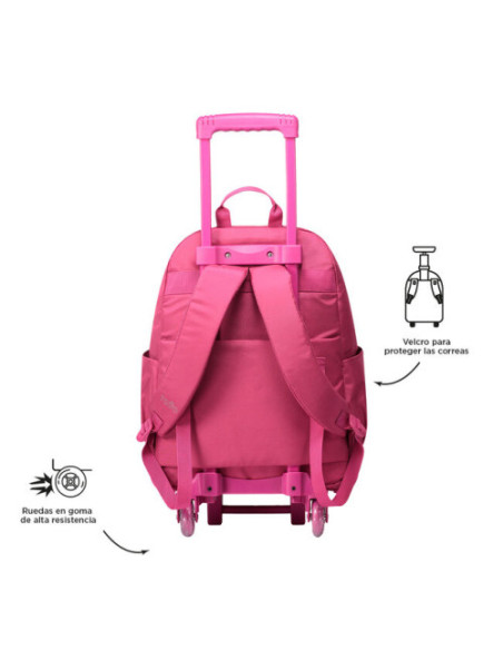 MOCHILA ESCOLAR CON RUEDAS COLOR ROSA - TRIK TOTTO MA03TKI003-23100-M89
