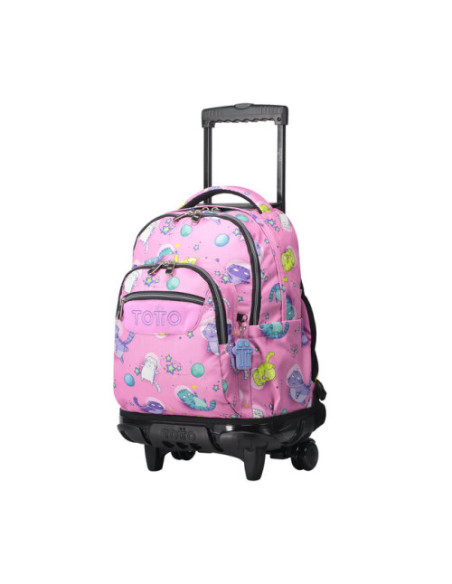 MOCHILA ESCOLAR CON RUEDAS GATOS ASTRONAUTAS TOTTO MA03ECO006-2310P-9I9